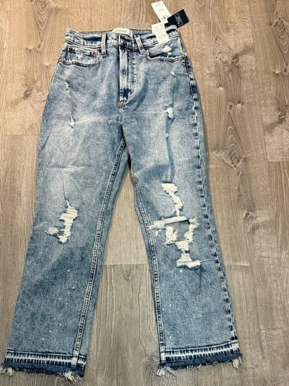 Abercrombie Ultra High Rise Ankle Straight Jeans Size 25
